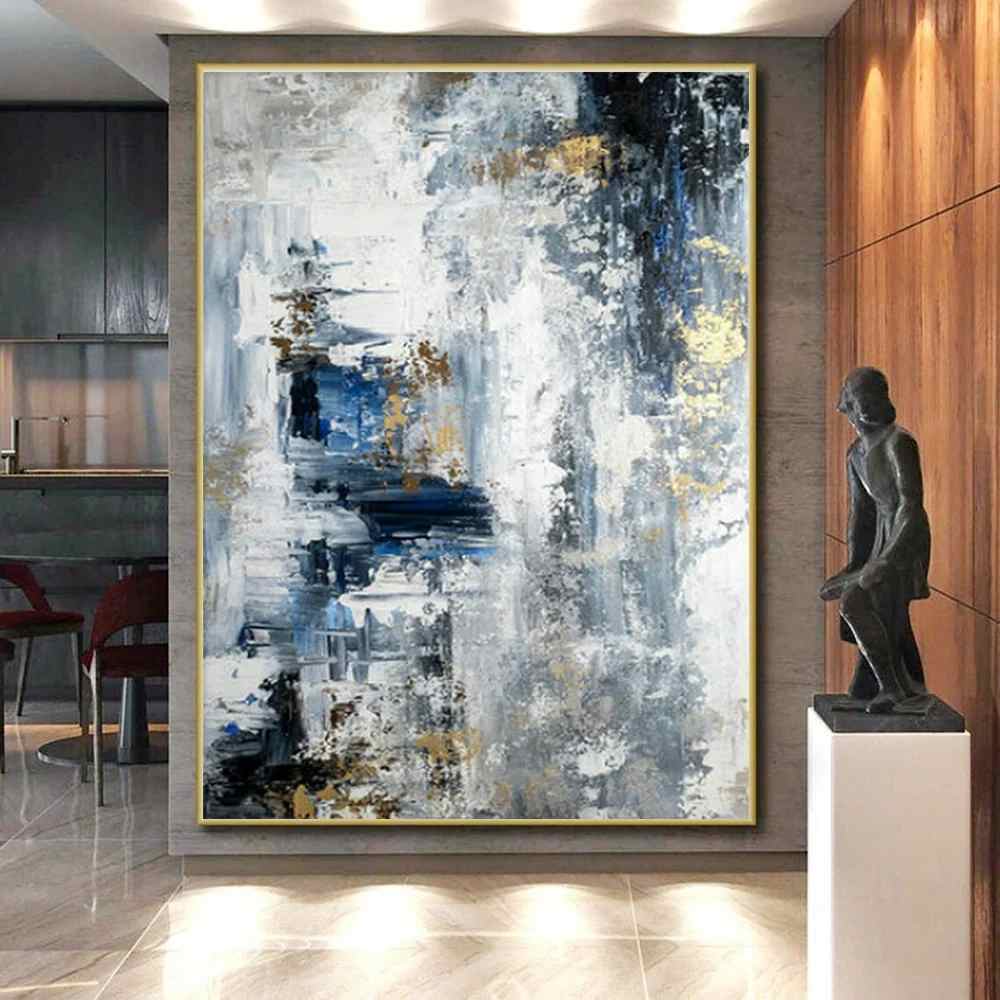 Textured_Abstract_Blue_Gray_Abstract_Wall_Art_N32SY wall art